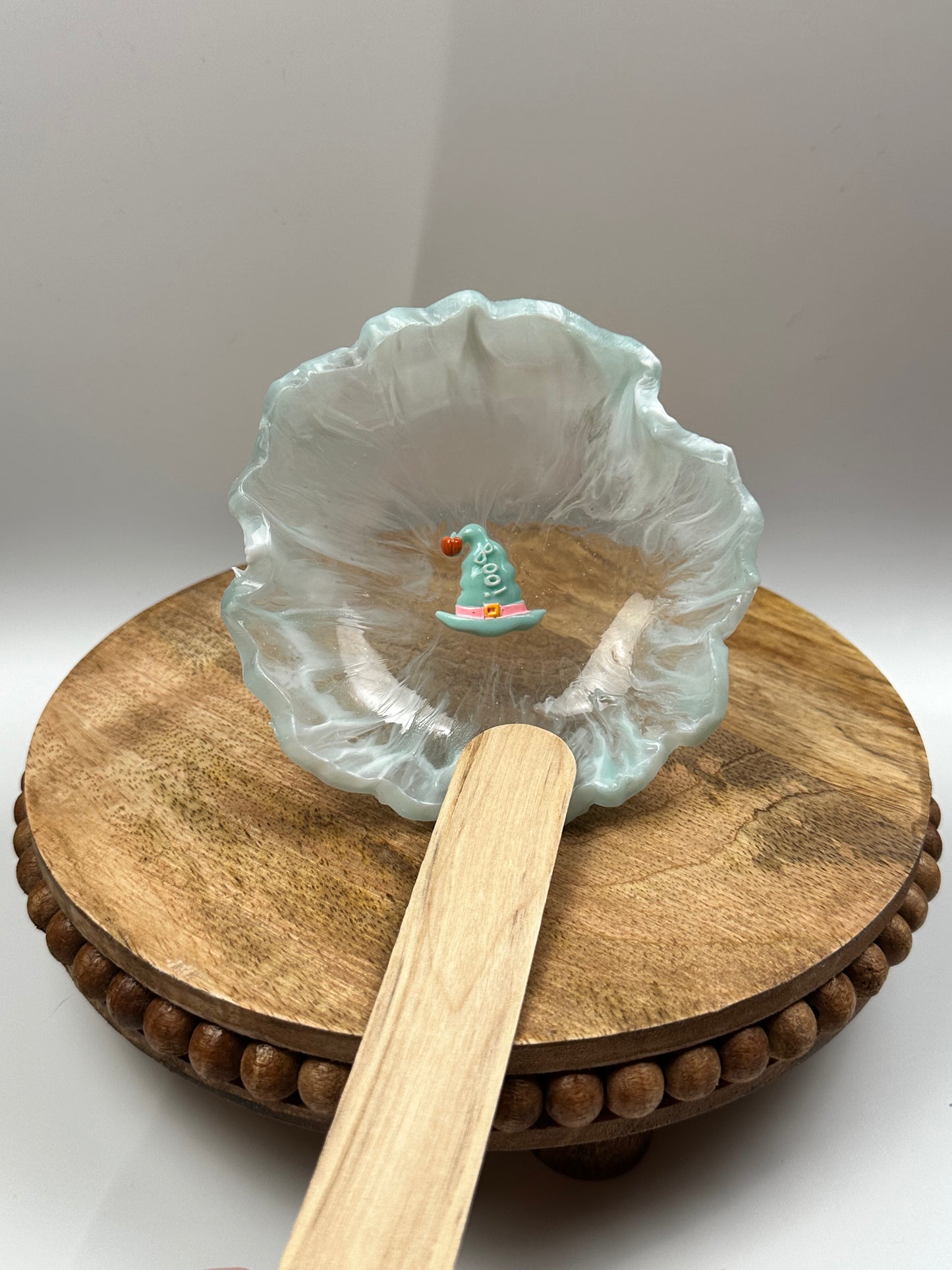 Small Resin Dish: Aquamarine + Witch Hat