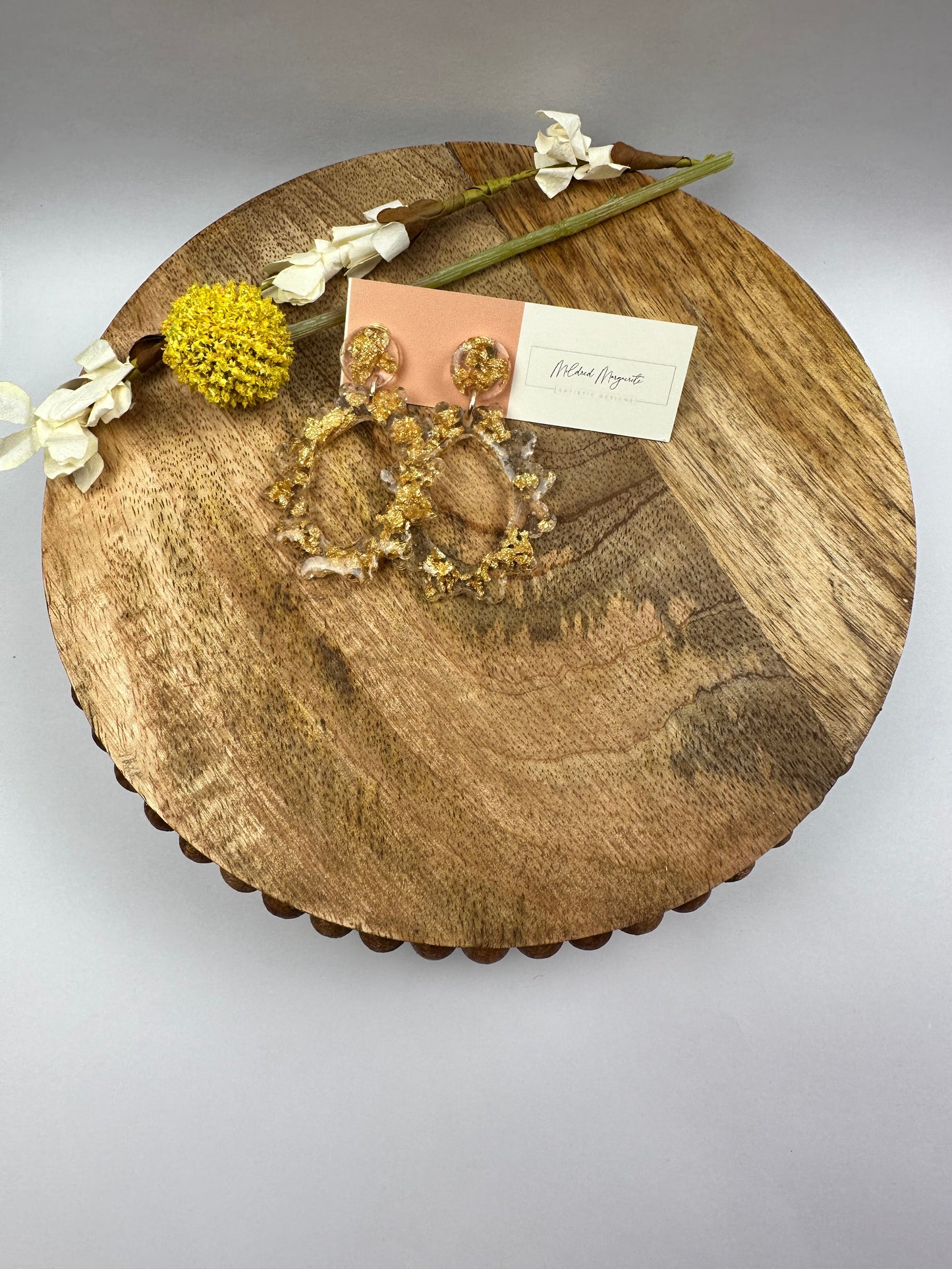 Resin Earrings: Sophia-A