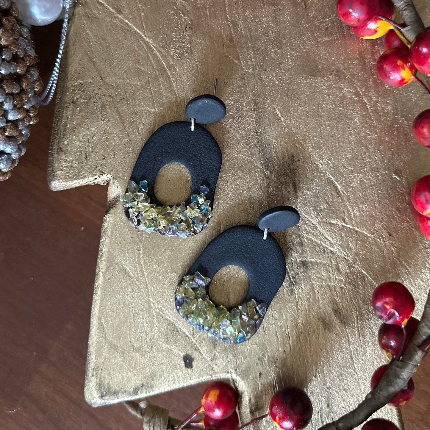 Clay Polymer Earrings: Amara-A