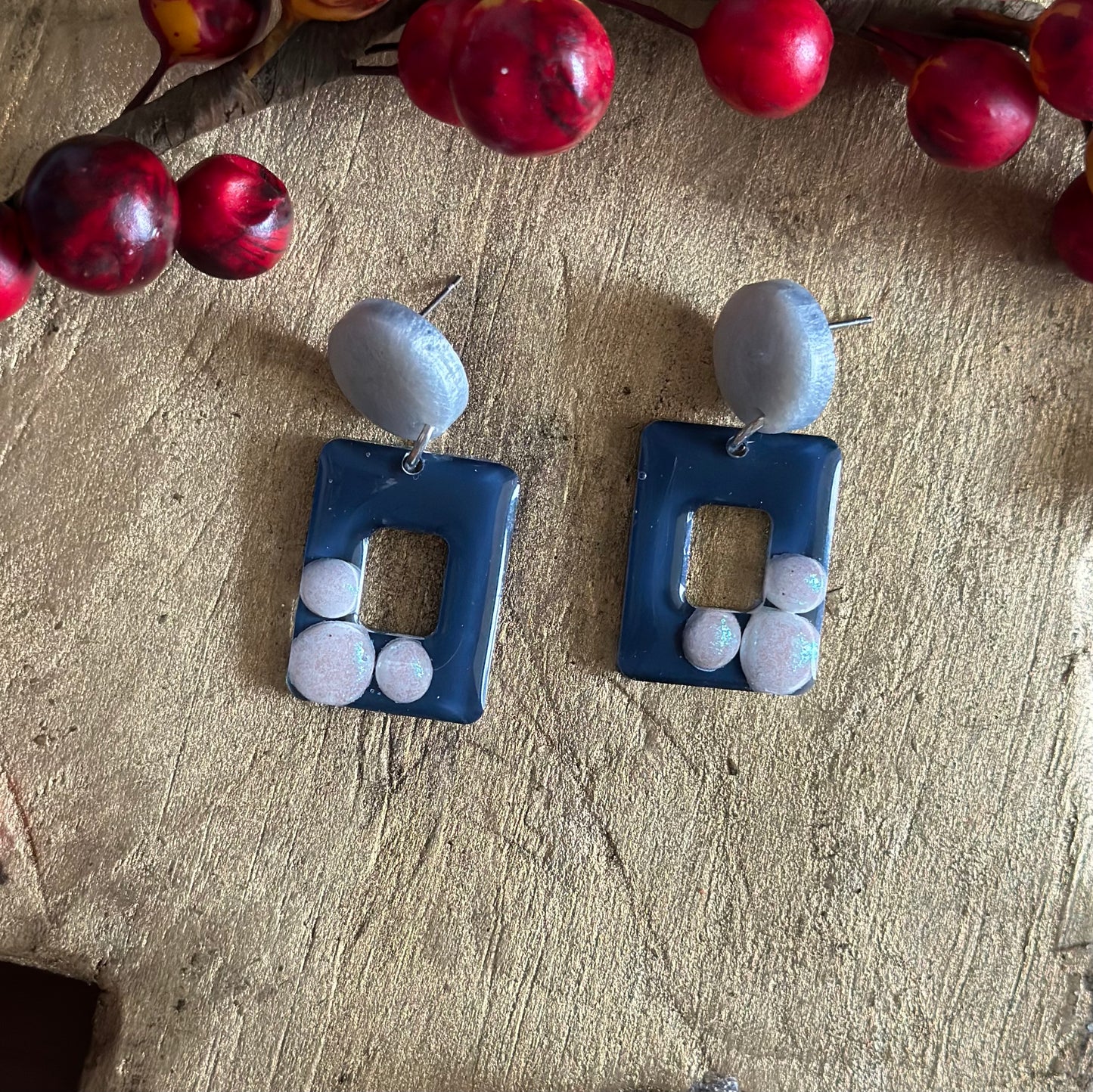 Resin Earrings: Olivia-A