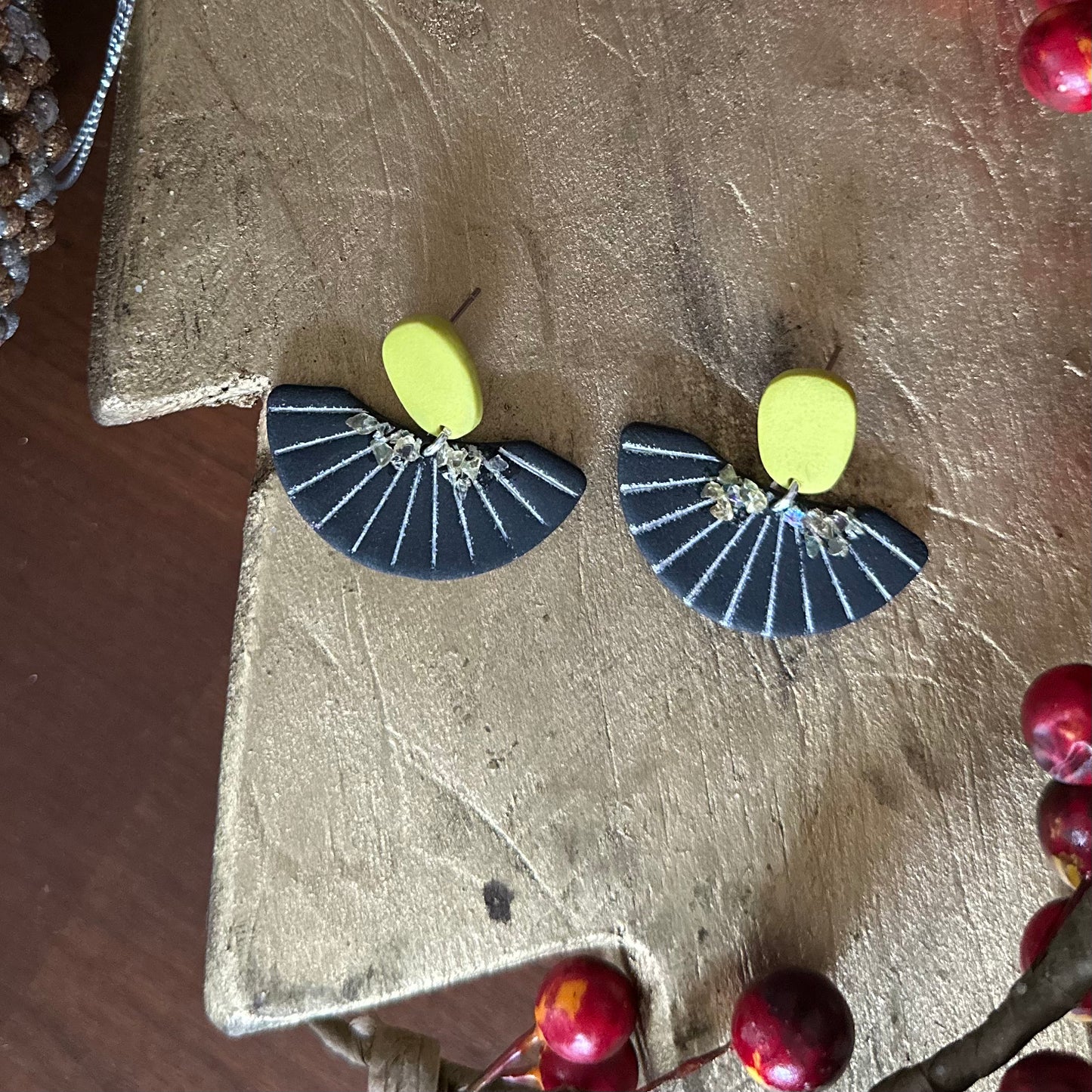 Clay Polymer Earrings: Evangeline-A